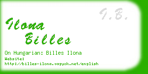 ilona billes business card